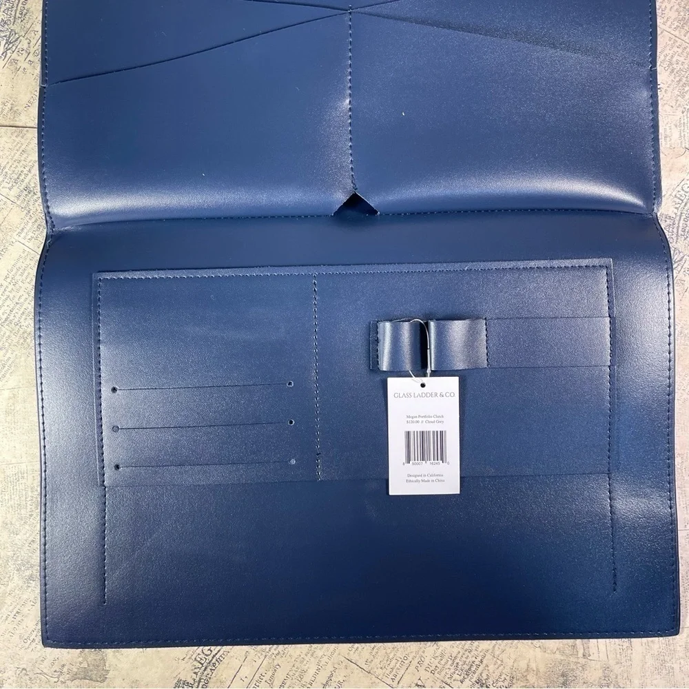 Glass Ladder & Co The Megan Clutch in Blue